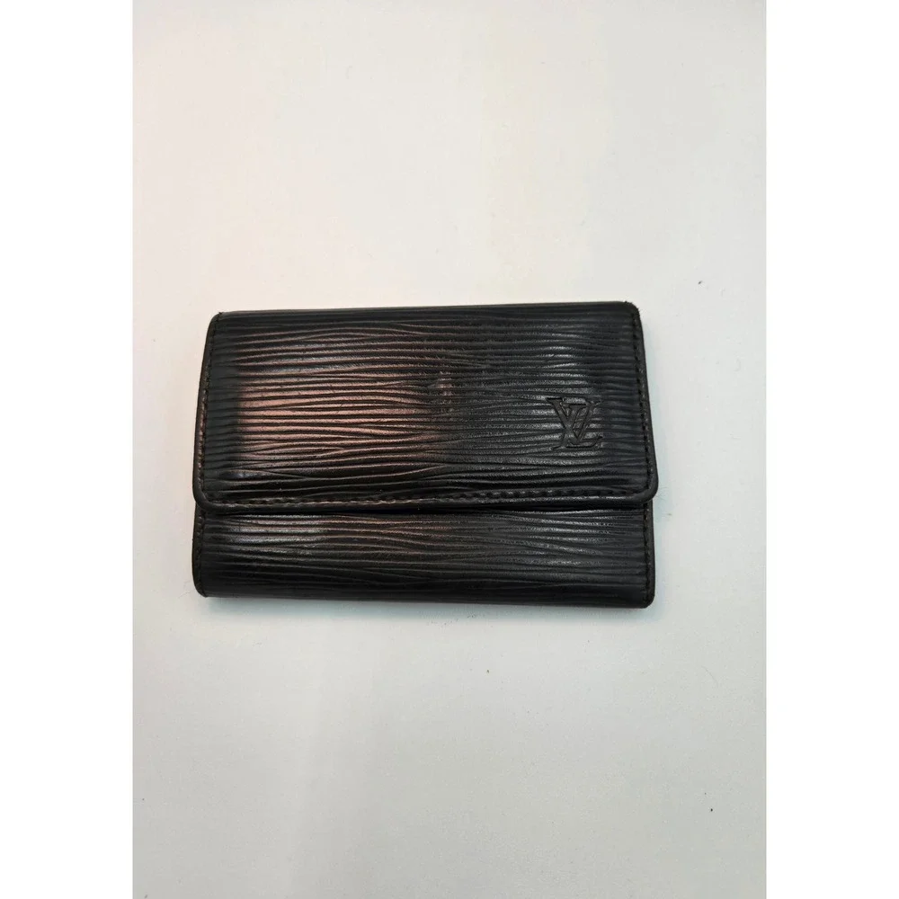 Louis Vuitton Epi Leather Black Key Holder Wallet Authentic